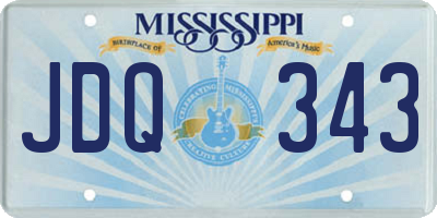 MS license plate JDQ343
