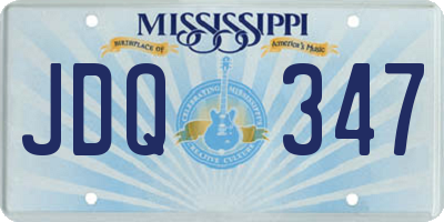 MS license plate JDQ347