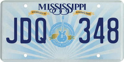 MS license plate JDQ348