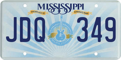 MS license plate JDQ349