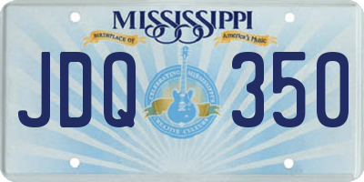 MS license plate JDQ350