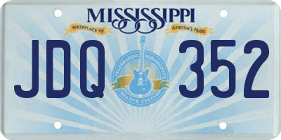 MS license plate JDQ352