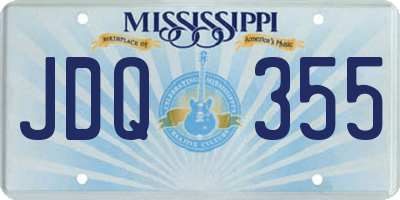 MS license plate JDQ355