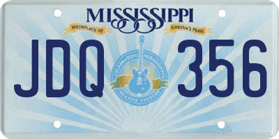 MS license plate JDQ356