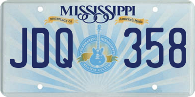 MS license plate JDQ358
