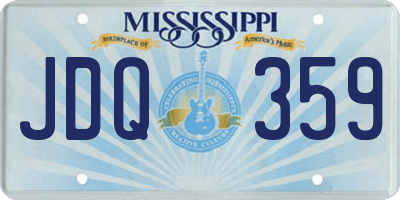 MS license plate JDQ359
