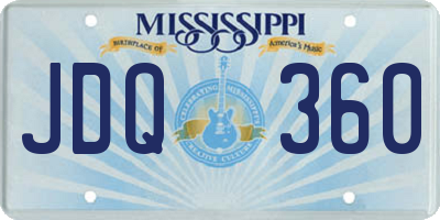 MS license plate JDQ360