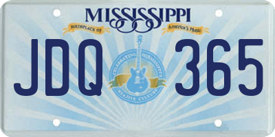 MS license plate JDQ365
