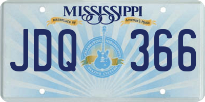 MS license plate JDQ366