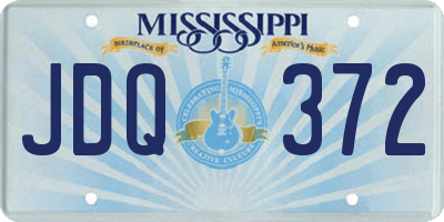 MS license plate JDQ372