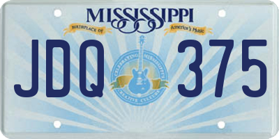 MS license plate JDQ375