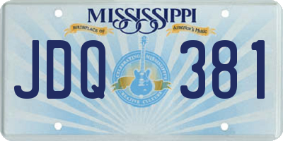 MS license plate JDQ381