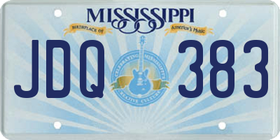 MS license plate JDQ383