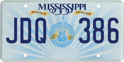 MS license plate JDQ386
