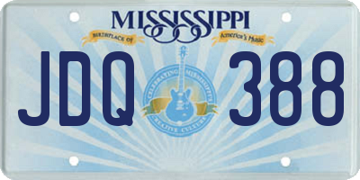 MS license plate JDQ388