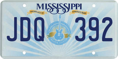 MS license plate JDQ392