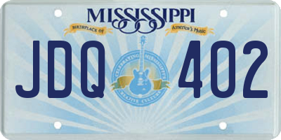 MS license plate JDQ402
