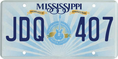 MS license plate JDQ407
