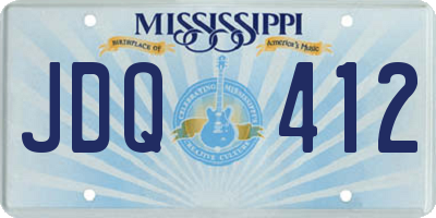 MS license plate JDQ412