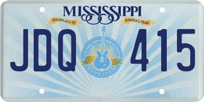 MS license plate JDQ415