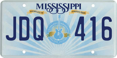 MS license plate JDQ416