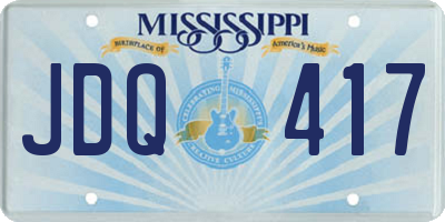 MS license plate JDQ417