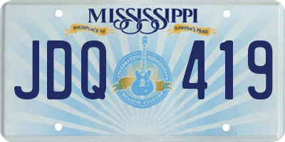 MS license plate JDQ419
