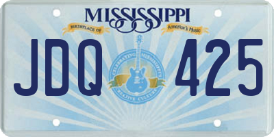 MS license plate JDQ425