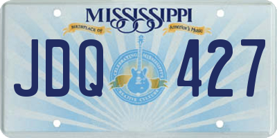 MS license plate JDQ427