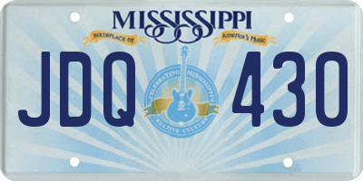 MS license plate JDQ430
