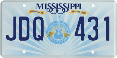 MS license plate JDQ431