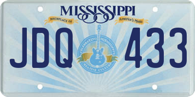 MS license plate JDQ433