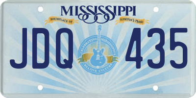MS license plate JDQ435