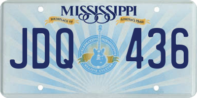 MS license plate JDQ436