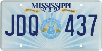 MS license plate JDQ437