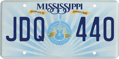MS license plate JDQ440