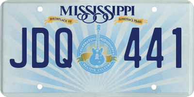 MS license plate JDQ441