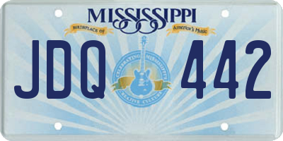 MS license plate JDQ442