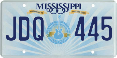 MS license plate JDQ445