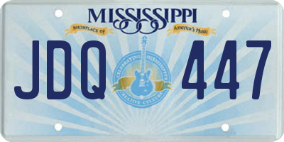 MS license plate JDQ447