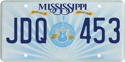 MS license plate JDQ453