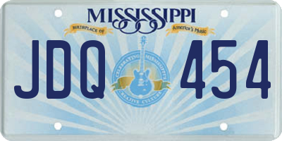 MS license plate JDQ454