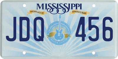 MS license plate JDQ456