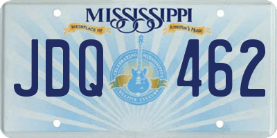 MS license plate JDQ462