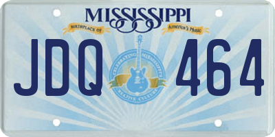 MS license plate JDQ464