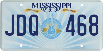 MS license plate JDQ468
