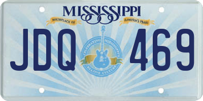 MS license plate JDQ469