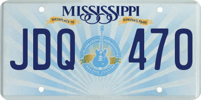 MS license plate JDQ470