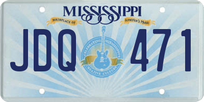 MS license plate JDQ471
