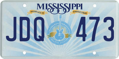 MS license plate JDQ473